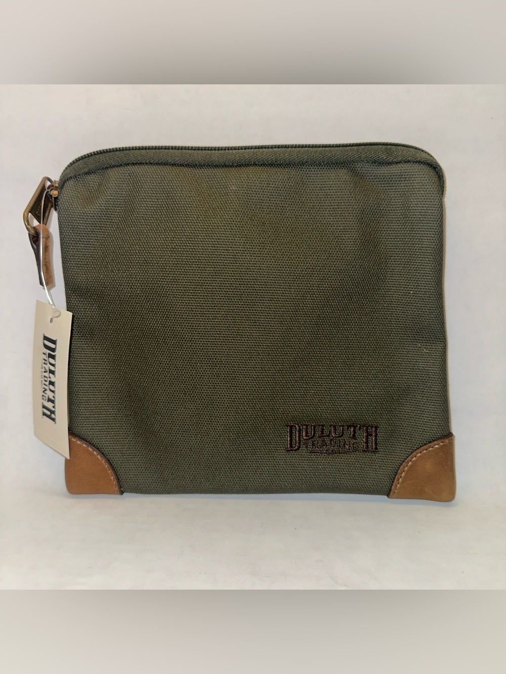 New Duluth Trading Co Fire Hose Small Parts Bag - Med Olive Canvas Utility Pouch